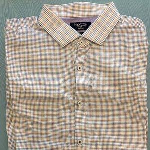 Original Penguin Heritage Slim Fit Men's Rainbow Plaid Shirt XL